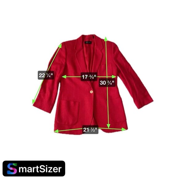 Ellen Tracy Red Blazer Womens S Single Button Front With Pockets Lightweight Cla - Picture 13 of 13